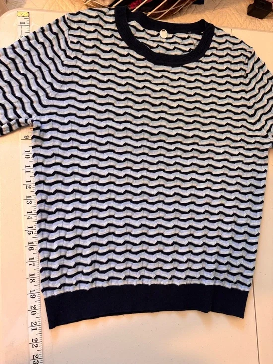 Margaret O'Leary Navy Grey 3D Sweater
Boutique Size Medium Quiet Luxury Artsy - Picture 9 of 9